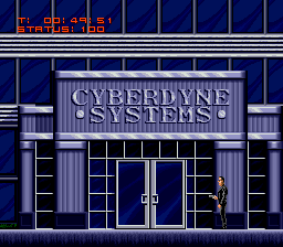 Terminator title screen for Super Nintendo